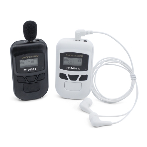 VATOO 바투 FT-2450 송신기1대 + 수신기1대 신형 보급형 가이드시스템 / 여행사 박물관 도슨트 방송촬영용