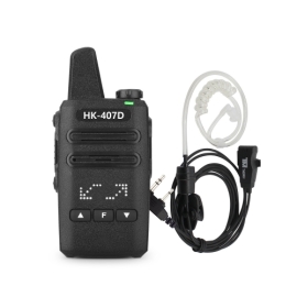 [HK] 디지털 생활무전기 HK-407D 히든 디스플레이 병원 / 매장 / 카페  인이어포함 1대 풀세트