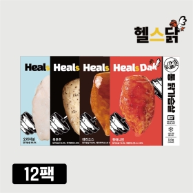 건강한 스팀 통닭가슴살 4종 110g 12팩