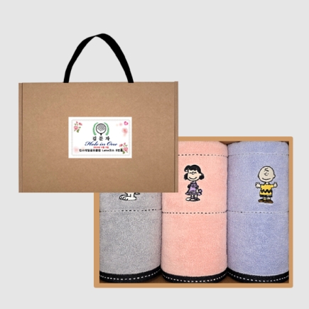 스누피 프렌즈-[3매] 손잡이박스