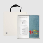 송월 감사 자수타올 (150g) + 생활공작소 핸드워시-[2종]