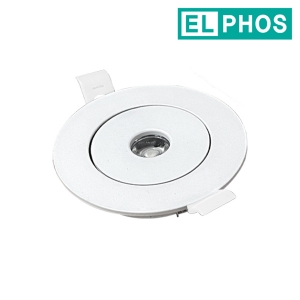 엘포스 LED 7.62cm KS인증 360도 UFO 직회전 프리매입 월워셔타입 7W 화이트 주광색