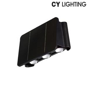 룩스누리 LED 솔라 태양광 와이드 6구 벽등 IP65방수 상3구 하3구 주광색