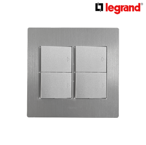 르그랑 타비앙 데코 알루미늄 4구 스위치 마그네슘헤어라인