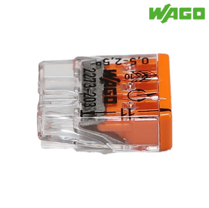 와고 단선 전용 푸쉬콘넥터 주황색  3P 2273-203(0.5~2.5mm)