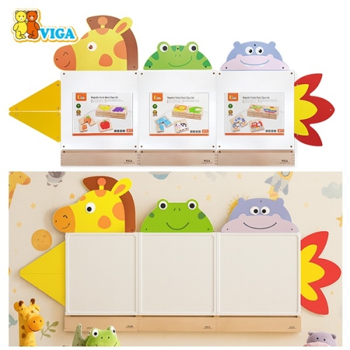 벽걸이3번-동물로켓자석보드판+자석놀이3종(동물+교통+과일)세트