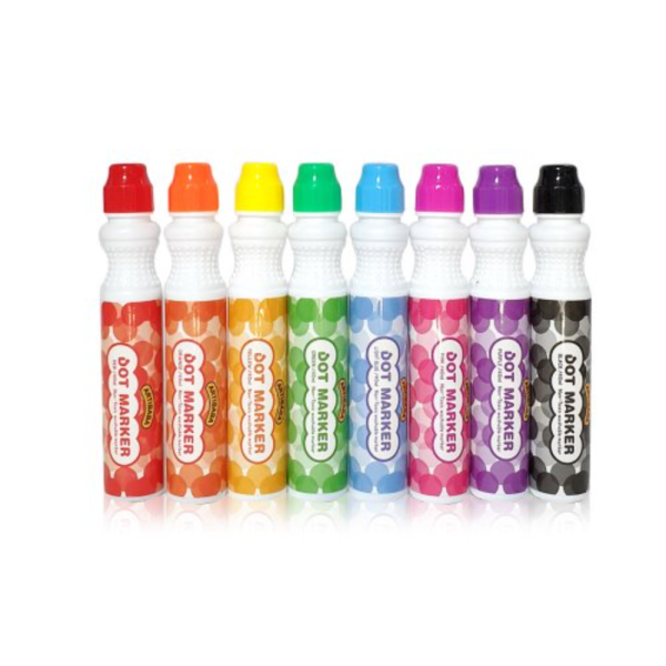 도트마카40ml8색*1세트(빨강/주황/노랑/초록/하늘/보라/분홍/검정)