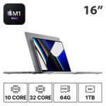 16인치 애플 맥북맥스 M1 MAX/10C/32G/64G/1T 고급형 CTO (1~6개월)