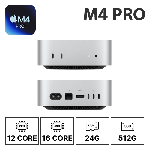 애플 맥미니 M4 PRO/12C/16G/24G/512G 고급형 (24/30/36개월)