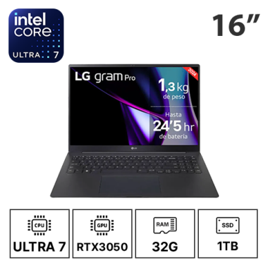 16인치 LG그램프로 16ZD90SP Ultra7/RTX3050/32G/1T 고급형 (1~6개월)