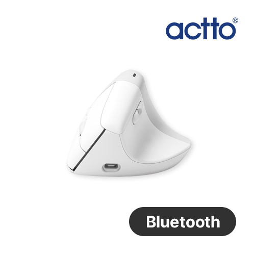 엑토 BTM-19 소프트 버티컬 무선 블루투스 마우스 화이트
