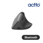 엑토 BTM-19 소프트 버티컬 무선 블루투스 마우스 블랙