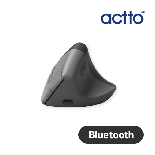 엑토 BTM-19 소프트 버티컬 무선 블루투스 마우스 블랙