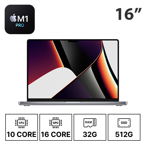 16인치 애플 맥북프로 M1 PRO/10C/16G/32G/512G CTO (1~6개월)