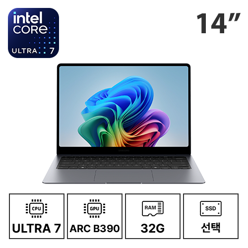 14인치 삼성 갤럭시북6 프로 NT940XJG UX7-S3/32G/SSD선택/Arc B390 (24/30/36개월)