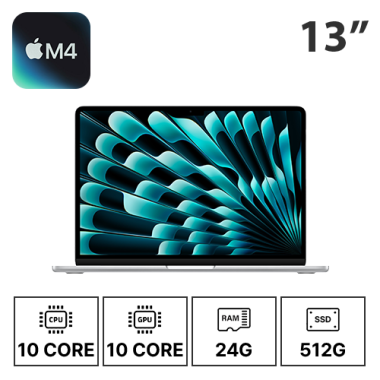 13인치 애플 맥북에어 M4/10C/10G/24G/512G 고급형 (1~6개월)