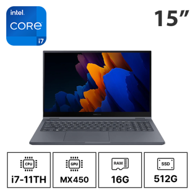 15인치 삼성 갤럭시북 플렉스2 NT950QDA i7-11세대/16G/512G MX450 고급형 (12개월)