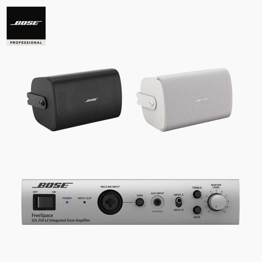 보스 매장 카페 상업용 FS4SE 벽부형 스피커 2개 + IZA 250LZ 2채널 앰프 BOSE 음향패키지