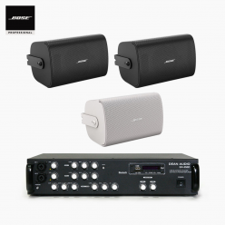 보스 매장 카페 상업용 FS4SE 벽부형 스피커 3개 + SR-350D 2채널 앰프 BOSE 음향패키지