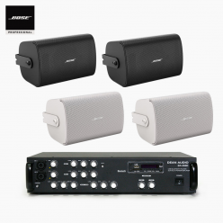 보스 매장 카페 상업용 FS4SE 벽부형 스피커 4개 + SR-350D 2채널 앰프 BOSE 음향패키지
