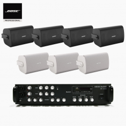 보스 매장 카페 상업용 FS4SE 벽부형 스피커 7개 + SR-450D 4채널 앰프 BOSE 음향패키지