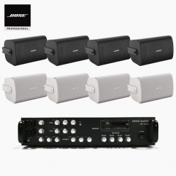 보스 매장 카페 상업용 FS4SE 벽부형 스피커 8개 + SR-450D 4채널 앰프 BOSE 음향패키지