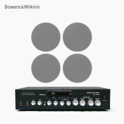 B&W CCM362 고급 매장스피커 카페 업소용 실링 스피커 오디오 4개+2채널 앰프 300W