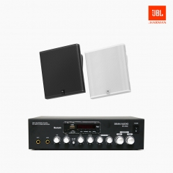 JBL 매장 카페 회의실 상업용 SLP-14T 벽걸이 라우드 스피커 1개+SR-250D 2채널 앰프 음향패키지