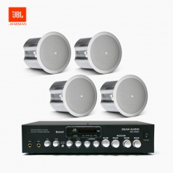JBL 매장 카페 음향패키지 SR-430D 4채널 앰프 JBL CONTROL 16C/T 실링스피커 4개