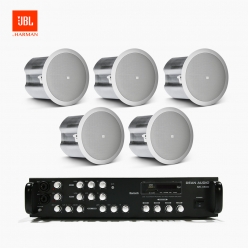 JBL 매장 카페 음향패키지 SR-450D 4채널 앰프 JBL CONTROL 16C/T 실링스피커 5개