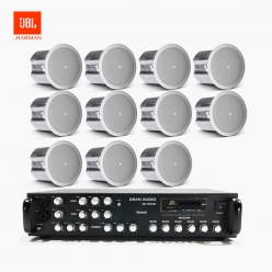 JBL 매장 카페 음향패키지 SR-650D 6채널 앰프 JBL CONTROL 16C/T 실링스피커 11개