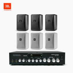 JBL 매장용스피커 카페스피커 업소용 벽걸이 스피커 6개 CONTROL 23-1+ SR430D 앰프