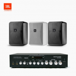 JBL 매장용스피커 카페스피커 업소용 벽걸이 스피커 3개 CONTROL 25-1+ SR430D 앰프