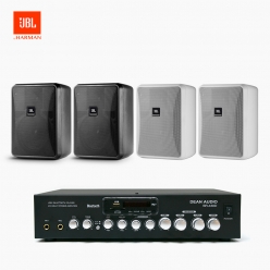 JBL 매장용스피커 카페스피커 업소용 벽걸이 스피커 4개 CONTROL 25-1+ SR430D 앰프