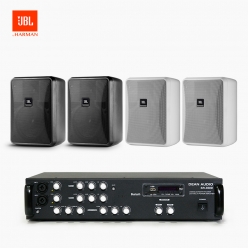JBL 매장용스피커 카페스피커 업소용 벽걸이 스피커 4개 CONTROL 25-1+ SR350D 앰프