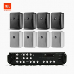 JBL 매장용스피커 카페스피커 업소용 벽걸이 스피커 8개 CONTROL 25-1+ SR450D 앰프