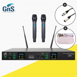 지앤에스 GNS GNW-902DH 2채널 무선 핸드마이크 공연 행사 강의 교회용
