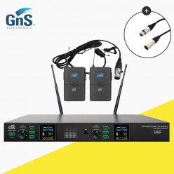지앤에스 GNS GNW-902DT 2채널 무선 핀마이크 공연 행사 강의 교회용