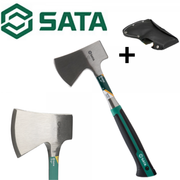 사타 SATA 나무 손도끼 장작패기 캠핑도끼 가죽파우치포함 92371
