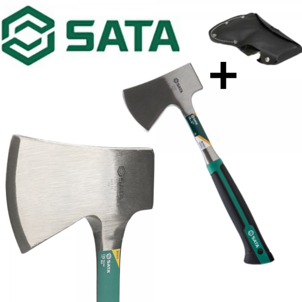 사타 SATA 나무 손도끼 장작패기 캠핑도끼 가죽파우치포함 92371