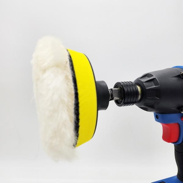 청마 그라인더 천연양모 광택패드 찍찍이 125mm 원형샌더 HP-05