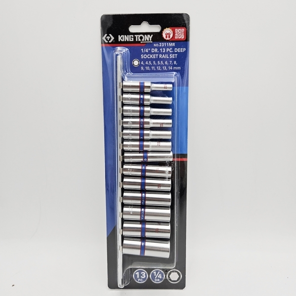 킹토니 대만 1/4 롱복스알 육각 소켓렌치세트 13PCS