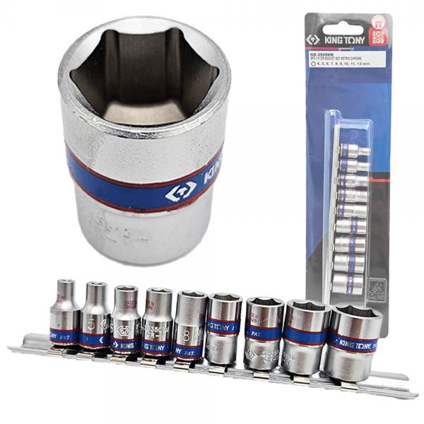 킹토니 대만 1/4 소켓렌치세트 육각 임팩 레일 복스알 9PCS 킹토니 대만 1/4 소켓렌치세트 육각 임팩 레일 복스알 9PCS