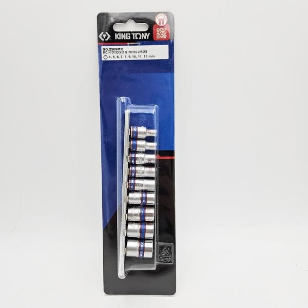 킹토니 대만 1/4 소켓렌치세트 육각 임팩 레일 복스알 9PCS