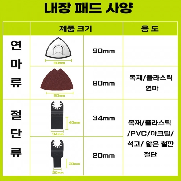 리베라 그라인더 멀티컷터 변환아답타 어댑터 만능컷터 어태치먼트 유선 무선 그라인더 호환
