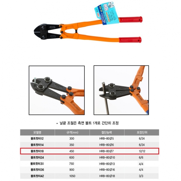 ARM 암 일산 볼트컷터 캇타 와이어 볼트 자르는 절단기 핸드용 HA-300
