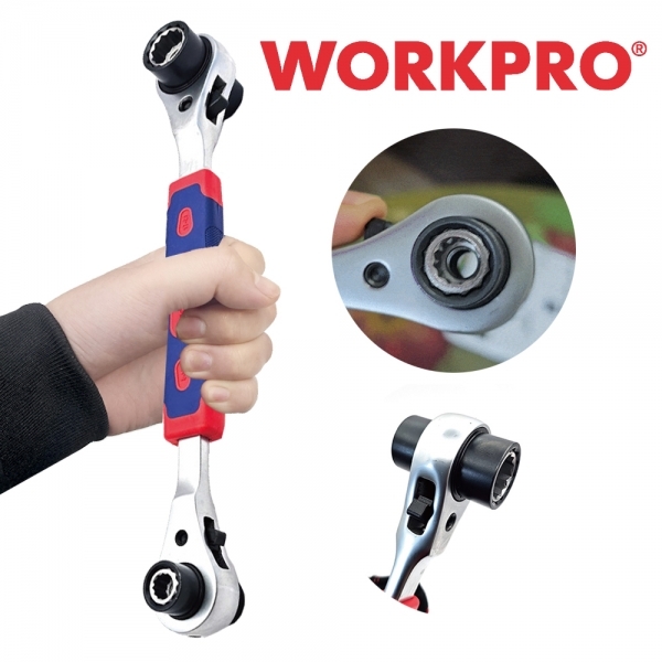 워크프로 만능 라켓렌치 육각 스패너 깔깔이 8-21mm 8in1 WP272059