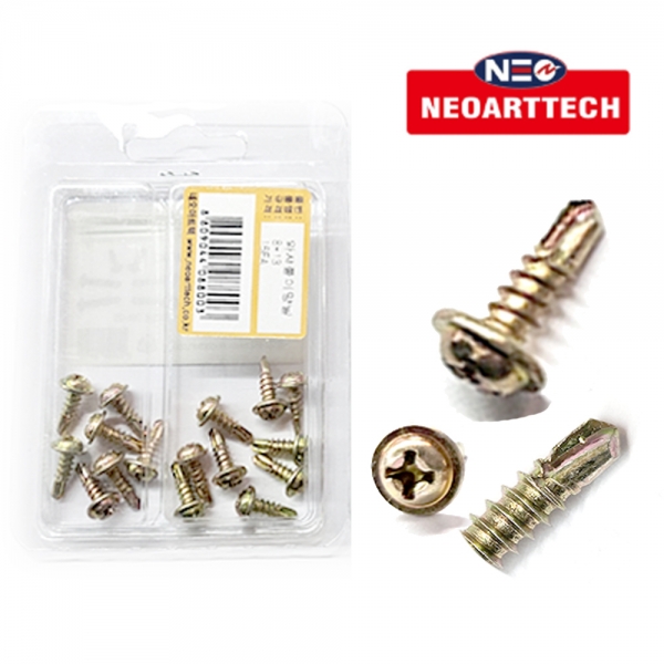 네오아트텍 피스 와샤형 나사못 직결피스 콘크리트 타일 대리석 8X13mm 16개입