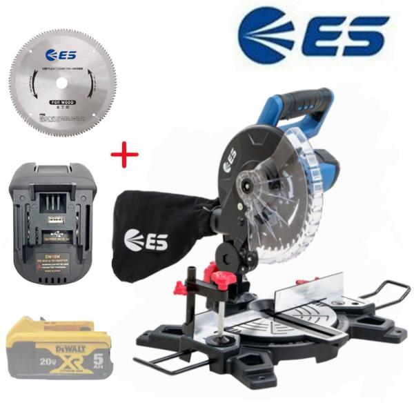 ES산업 18V 충전 각도절단기 컷팅기 디월트배터리용 변환아답터포함 LS218M