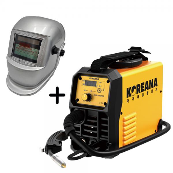 코리아나 논가스 용접기 자동차광 용접면 세트 MIG-100PRO